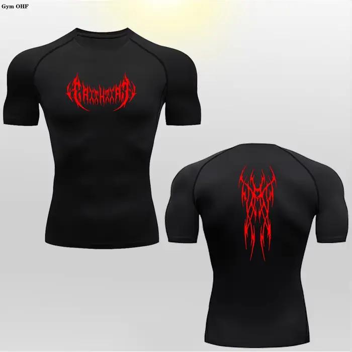 T-shirt de compression à manches longues pour homme, séchage rapide en Y, entraînement de gym, fitne