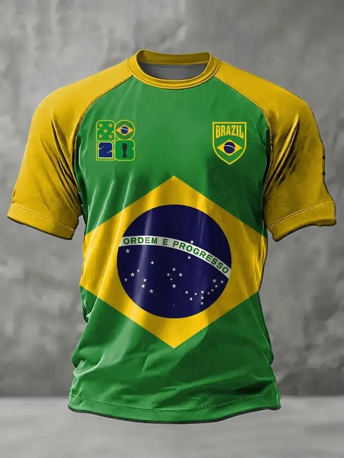 T-shirt de football du Brésil pour hommes et femmes, maillot de l'équipe nationale, tee-shirt de spo