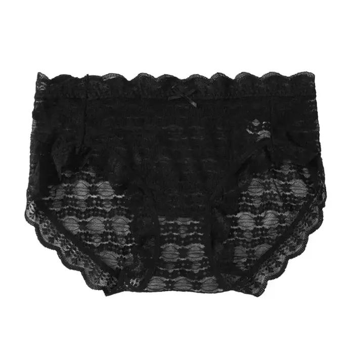 Culottes en dentelle ultra fines pour femmes, sous-vêtements transparents sexy, sous-vêtements trian