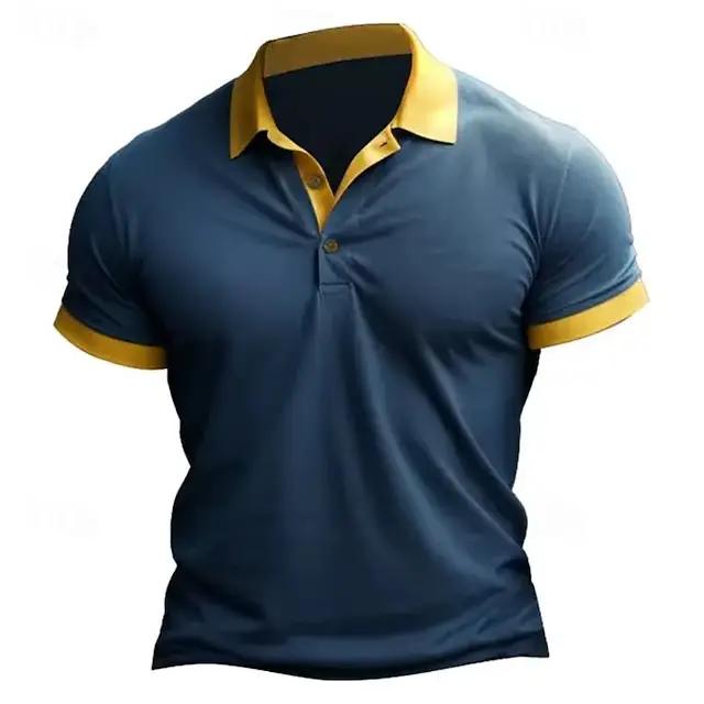Polo tendance 2026 style simple pour homme – T-shirt de sport décontracté et ample à séchage rapide 