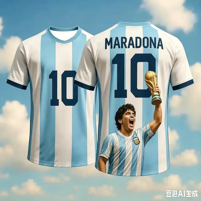 T-shirt à col rond Maradona édition commémorative, impression 3D, séchage rapide, respirant et confo