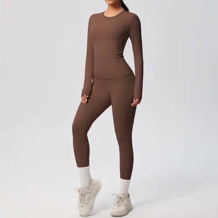 Ensemble de Leggings de gymnastique à séchage rapide, coupe sèche, respirant, haut de sport à haute 