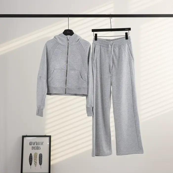 Sweat à capuche de yoga pour femme, veste zippée, vêtements de sport, manches longues, style streetw