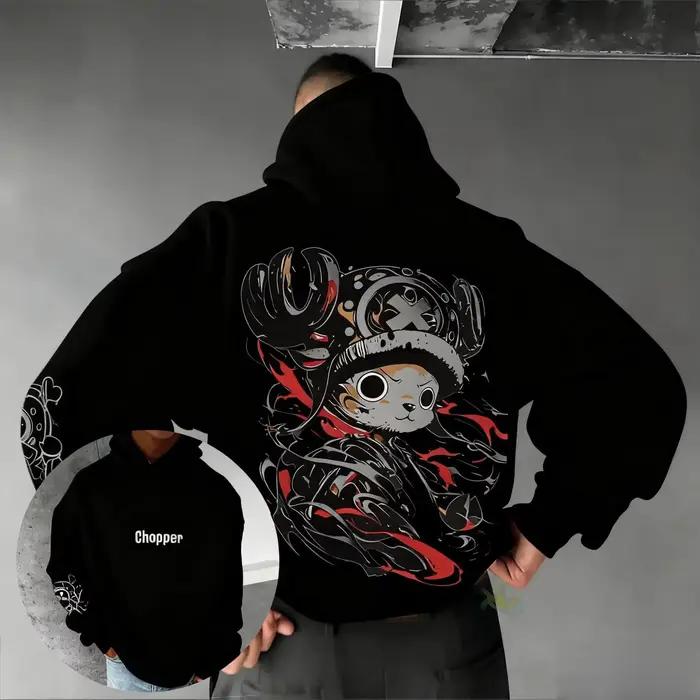 Sweat-shirt à capuche One Piece Chopper Anime pour homme et femme, automne-hiver, nouveau, surdimens