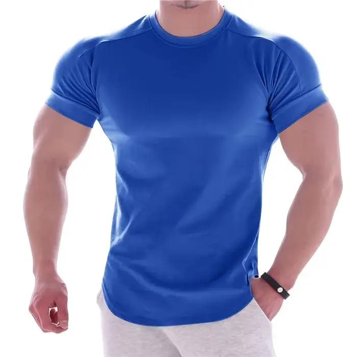 2024 T-shirt de sport d'été hommes gymnases à manches courtes T-shirt de fitness homme séchage rapid