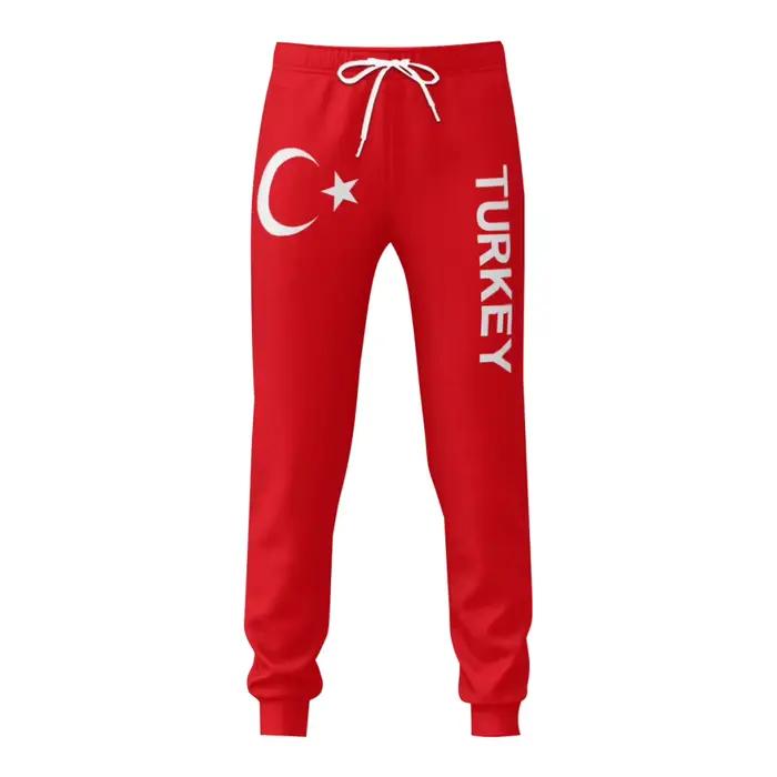 Pantalons de survêtement pour hommes pantalons drapeau turquie Turkiye avec poches Joggers Football 