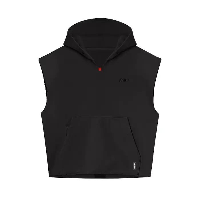 Veste de sport sans manches pour hommes, sweat-shirts de course, vêtements de sport de fitness, vête