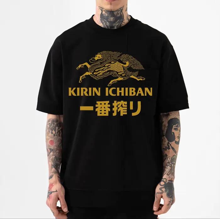 Kirin Ichiban – T-shirt de style japonais pour hommes et femmes, vêtements d'été en coton, mode Hara