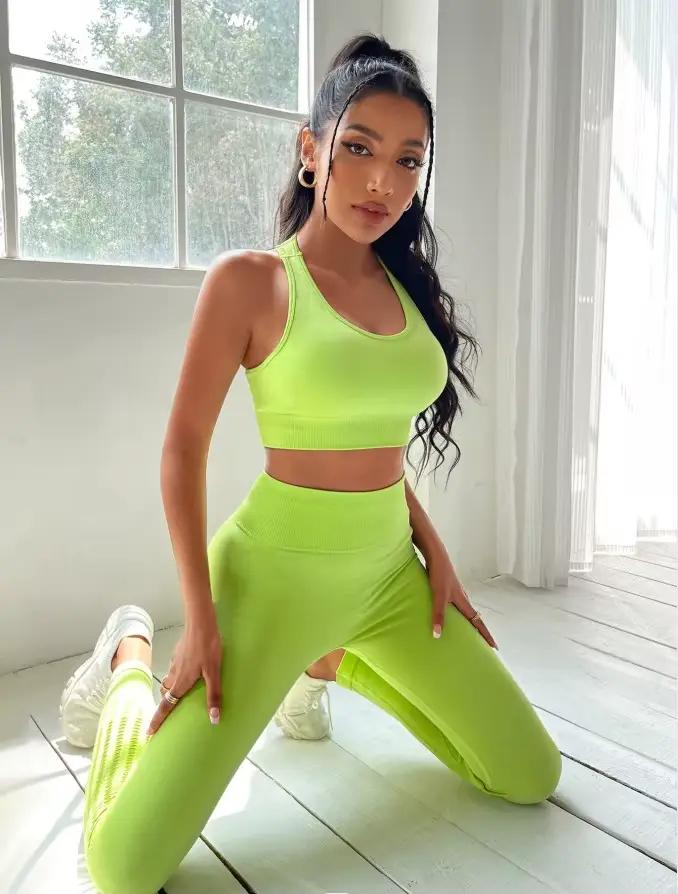 Ensemble de Sport pour femmes, ensemble de Yoga sans couture, ensembles de gymnastique, tenues pour 