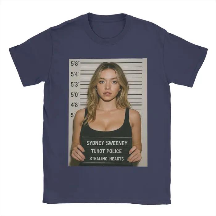 T-shirt en coton « Amazing Sydney Sweeney Is Stealing Hearts », vêtement classique pour homme et fem