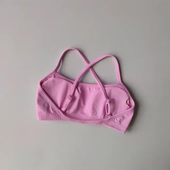 Soutien-gorge de sport résistant aux chocs et beau dos, sans couture, pour femmes, haut court, Tube,