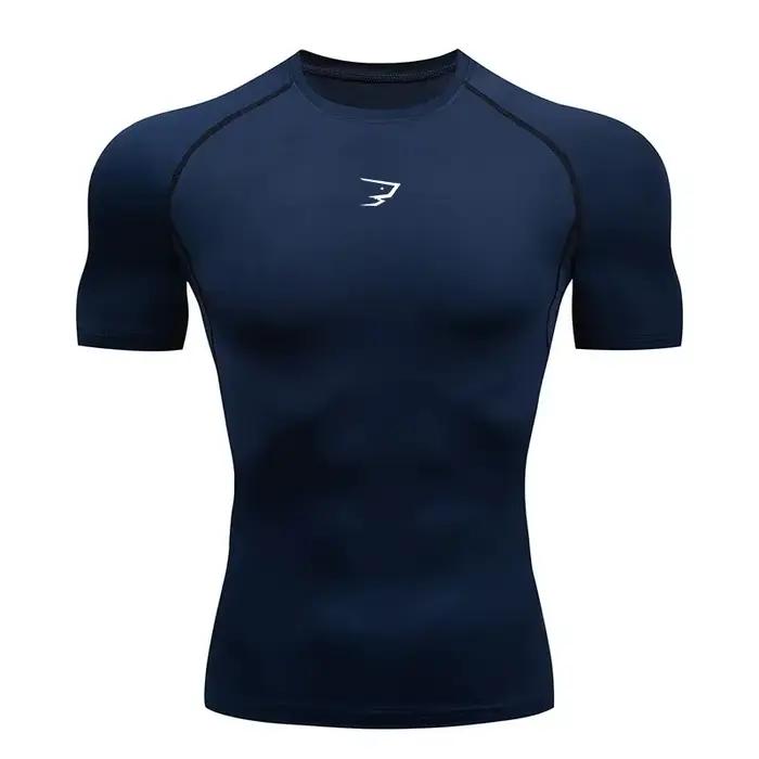 T-shirt de compression à manches courtes pour homme, idéal pour la course, le sport, la gym, le fitn