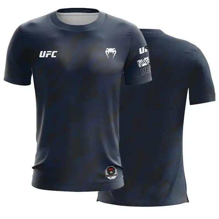 T-shirt de sport co-marqué à manches courtes, séchage rapide, respirant, col rond, pour l'entraîneme