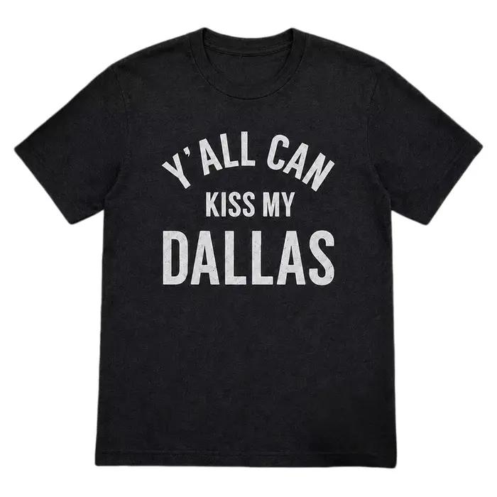 T-shirt Erling Haaland Y'all Can Kiss My Dallas Merch 2026 pour hommes et femmes, tee-shirt tendance