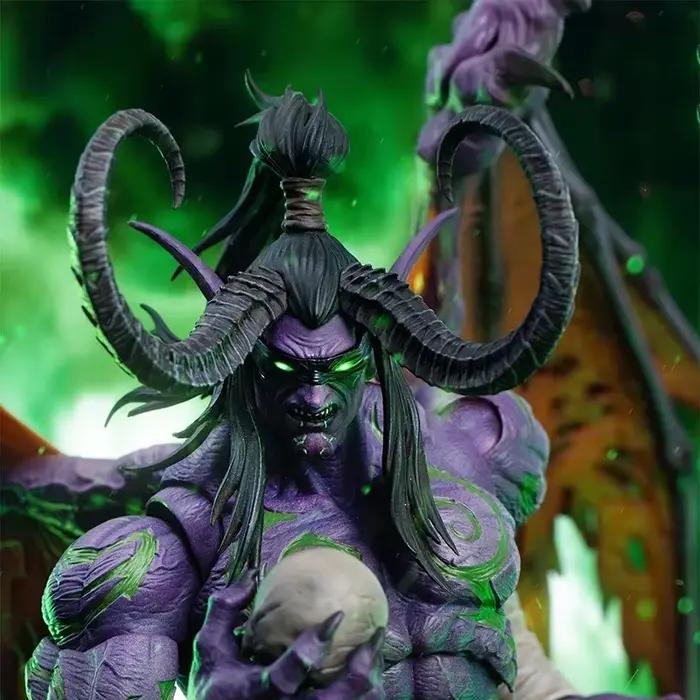 En Stock Illidan Stormrage monde de Warcraft chasseur de démons figurine elfe Yudean modèle Pvc Stat