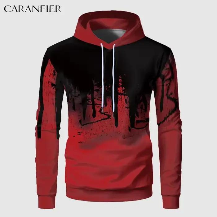 CARANFIER hommes Graffiti sweats à capuche printemps automne vêtements de sport mâle manteaux à capu