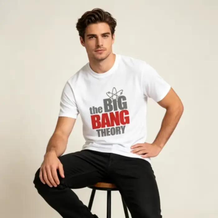 T-Shirt humoristique The Big Bang Theory pour hommes, col rond, manches courtes, vêtements de fête
