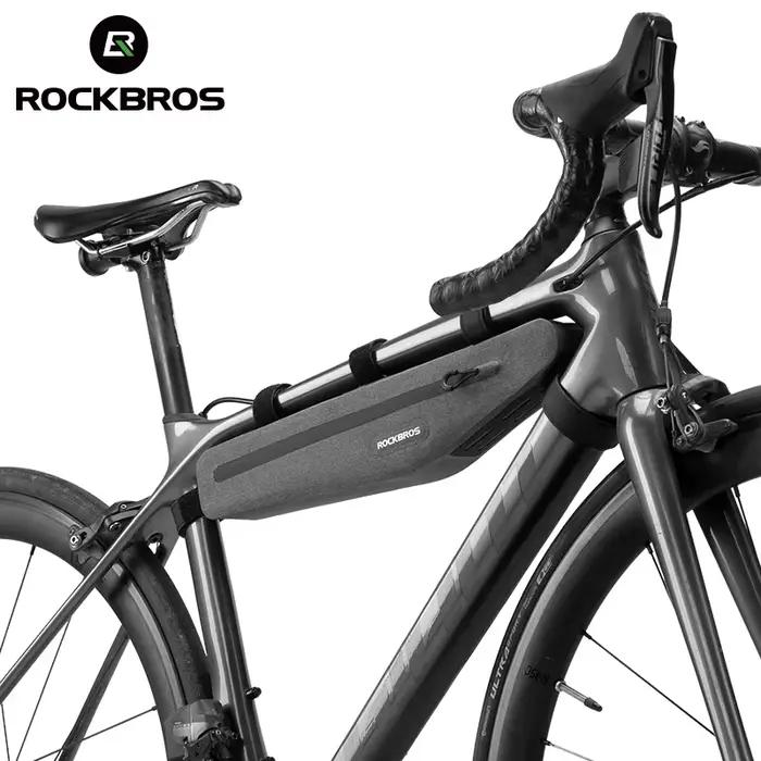 ROCKBROS – sac de vélo entièrement étanche de 1,5 l, Tube avant triangulaire allongé, Double fermetu