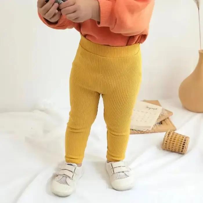 Pantalons pour bébés filles et garçons, taille haute, en coton, grand PP, Leggings, vêtements pour e