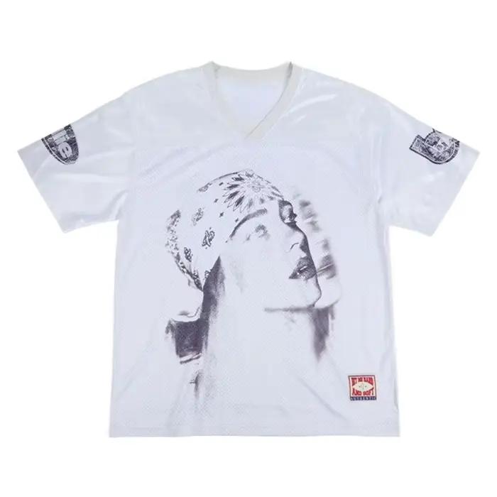 T-shirt en jersey unisexe 2026 avec imprimé portrait Eilish, maille respirante, manches courtes, sty