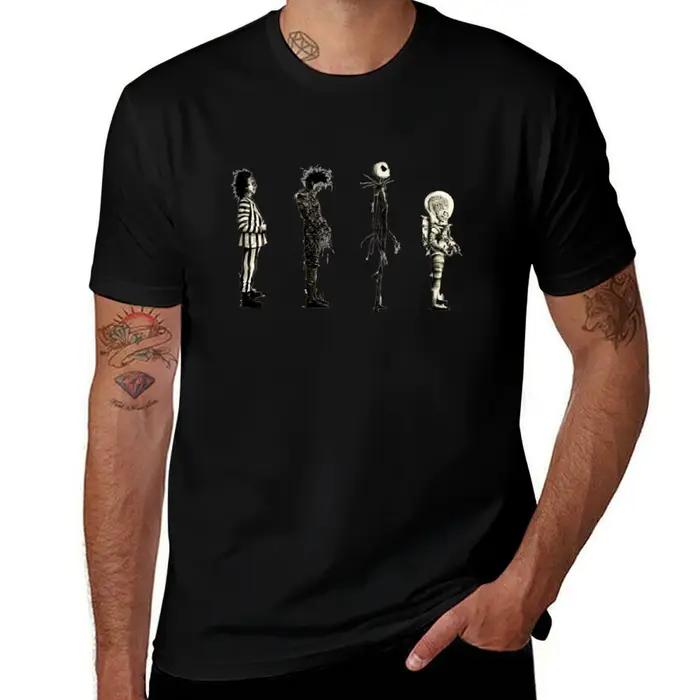 Tim Burton, Edward ciseaux mains T-Shirt t-shirts pour homme coton hommes T-Shirt coton 100% T-Shirt