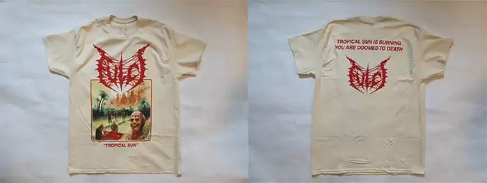 Fulci - T-shirt Tropical Sun 2 faces pour hommes et femmes S-5XL