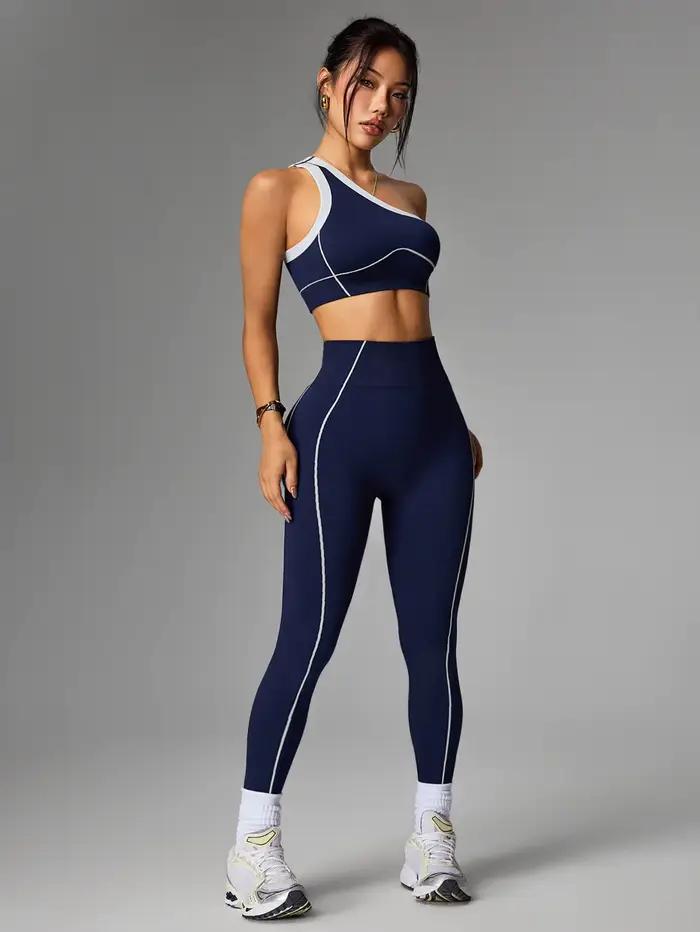 Ensemble de yoga sans couture pour femmes, 2 pièces, tenue de jogging, leggings de sport, soutien-go