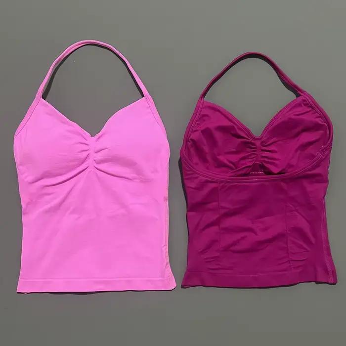 Histello palangre haut à bretelles femmes sport Yoga gilet Fitness débardeur gymnase beau dos ouvert