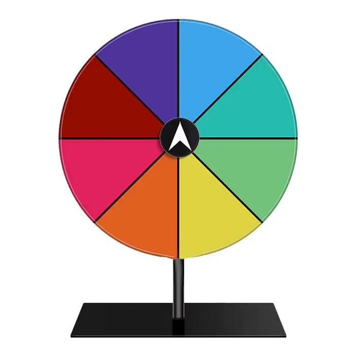 Roue de prix effaçable à sec, roue rotative de jeu, roue de Roulette de couleur, roue rotative modif