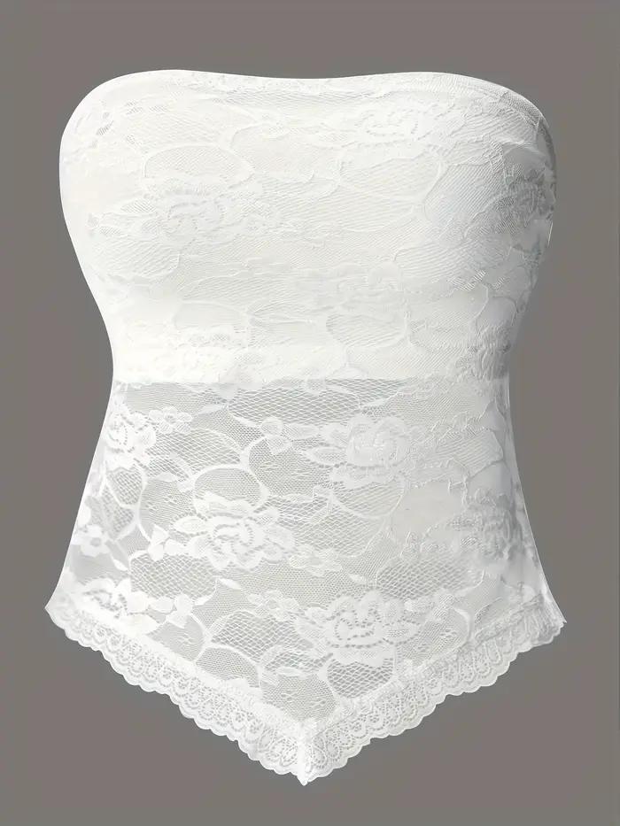 Haut féminin blanc à épaules dénudées, uni, semi-transparent, sexy et élégant, tendance, polyvalent