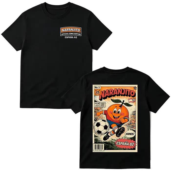T-shirt à manches courtes pour hommes et femmes, en coton, surdimensionné, à la mode, Naranjito Espa
