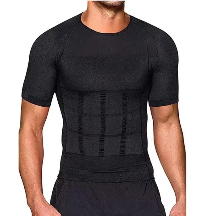 T-shirt amincissant pour homme, corset de compression, ceinture ventre et abdomen, combustion des gr