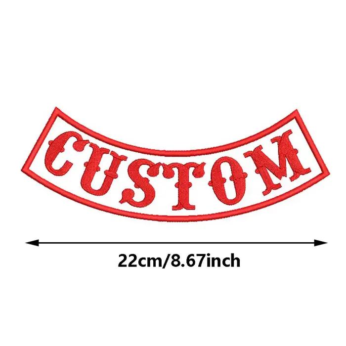 Patch brodé Rocker personnalisé, veste de motard punk personnalisée, vêtements, n'importe quelle tai
