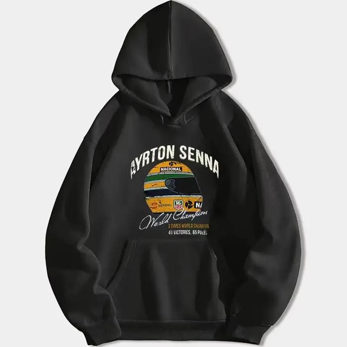 Ayrton Senna sweat à capuche Vintage championnat du monde sweat-shirt décontracté unisexe à manches 