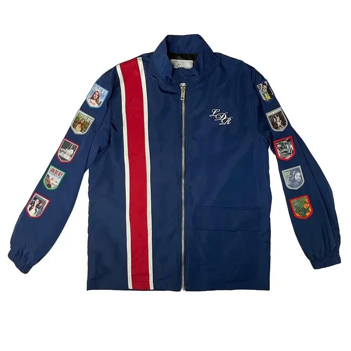 Vestes de course commémoratives Lana Merch LDR 2026 bleu marine pour femmes et hommes, avec écussons