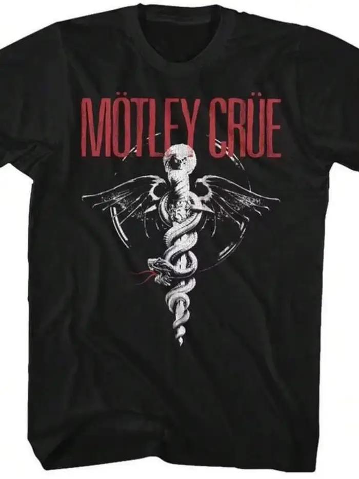 T-shirt en coton Motley Crue Classic Dr. Feelgood noir pour adulte, cadeaux de fête du Nouvel An et 