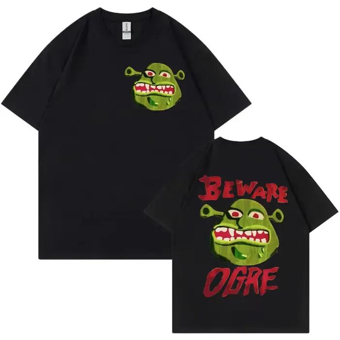 T-shirt à manches courtes Shrek, film d'animation, graphique, homme, femme, enfant, gothique, vintag