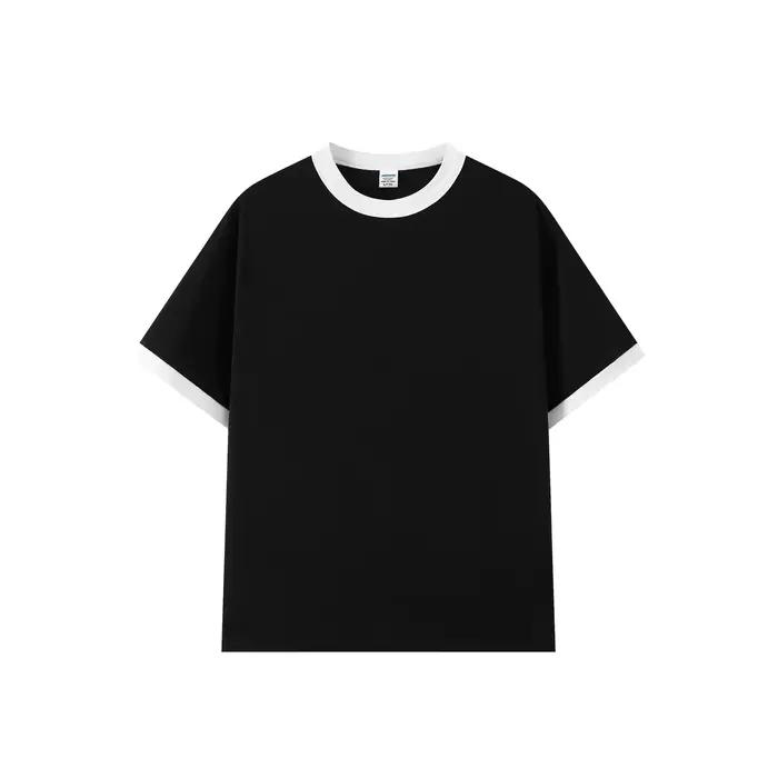 T-Shirt personnalisable en pur coton, manches courtes, col rond, épaules tombantes, Logo imprimé per