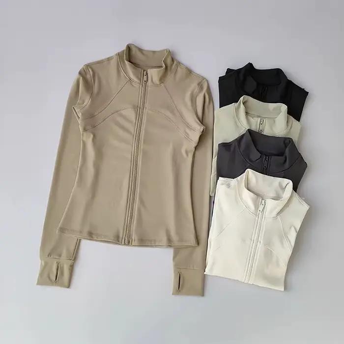 Vestes de sport pour femmes, veste de sport à manches longues à séchage rapide, manteau d'entraîneme