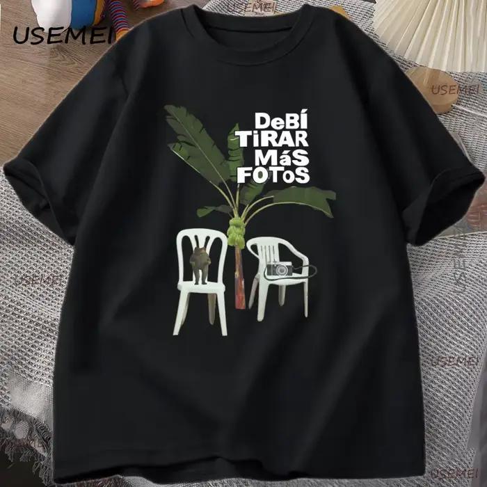 Debi Tirar Mas Fotos T-shirt hommes femmes DTMF musique latine T-shirt décontracté coton à manches c