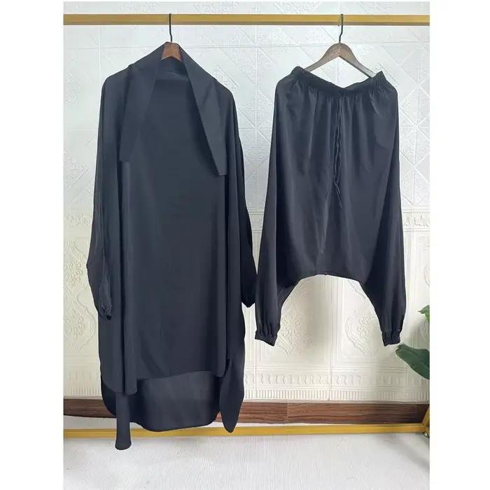 Abayas à capuche pour femmes musulmanes, ensemble 2 pièces Ramadan, tiens imar, tenues de pantalons,