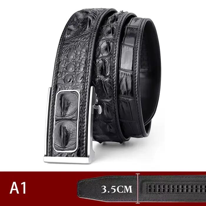 Ceintures Crocodile véritable pour hommes Alligator en cuir véritable marque de luxe sangle mâle bou
