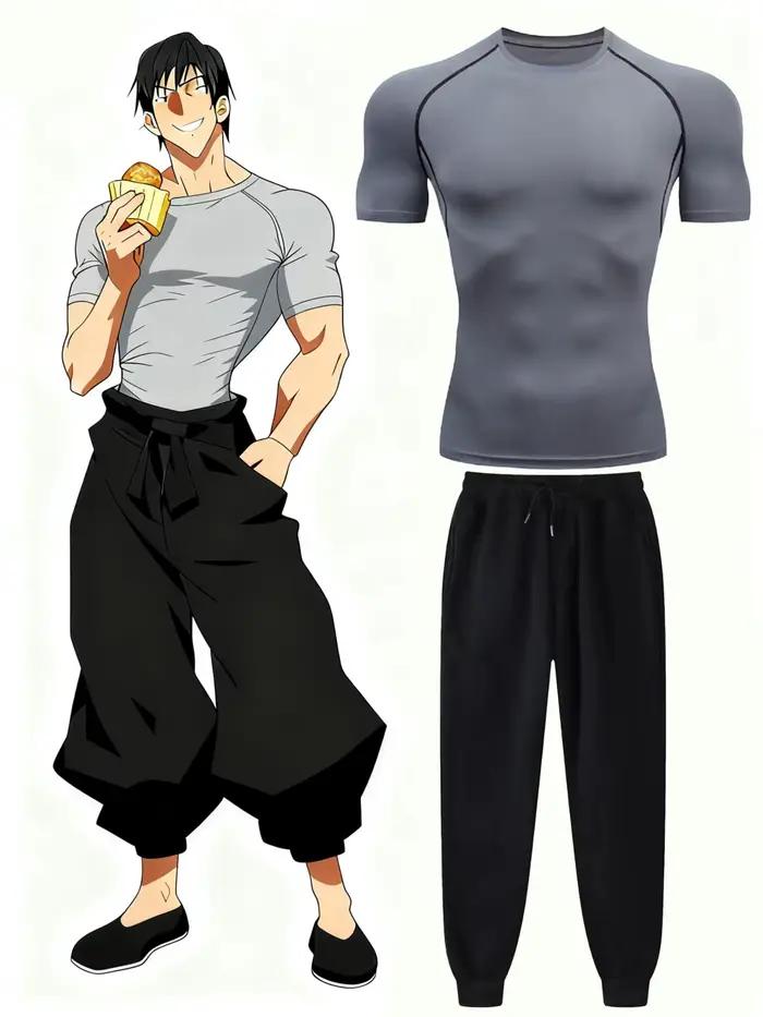 Ensemble chemise de Compression Anime Jujutsu Kaisen Toji, ensemble de Performance décontractée pour