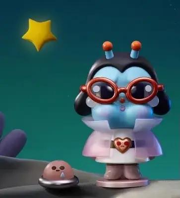 POPMART CRYBABY la série Wandering Moon boîte aveugle jouet mignon et intéressant Kawaii Anime Actio