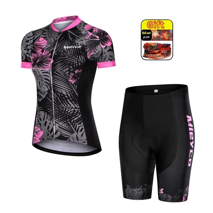 Ensemble de shorts de cyclisme de sport pour femmes, maillot de vélo, vêtements de vélo, survêtement