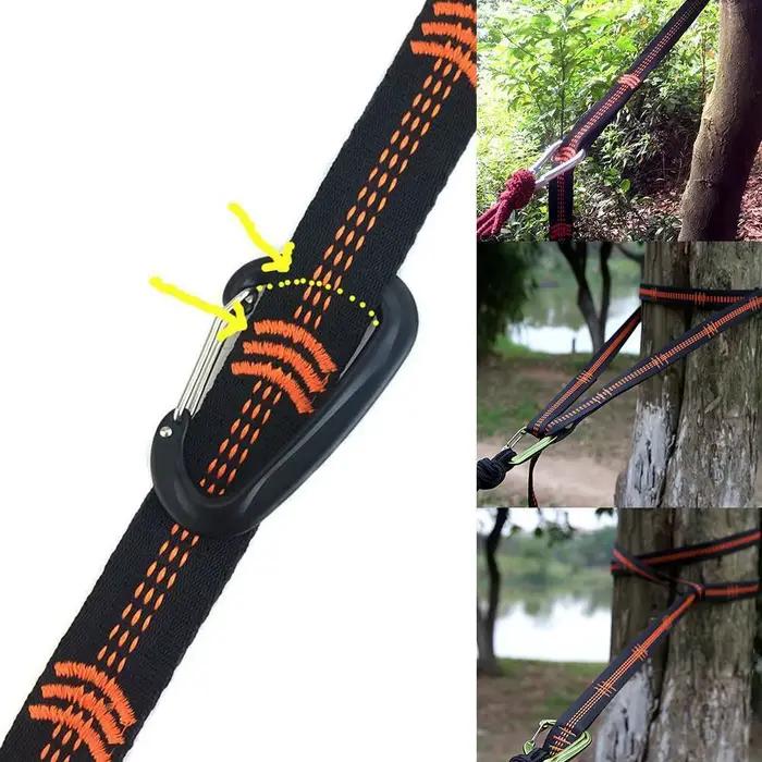 Sangles de hamac 1/2 pièces, cordes légères et résistantes à la rupture de 600 lb, en polyester non 