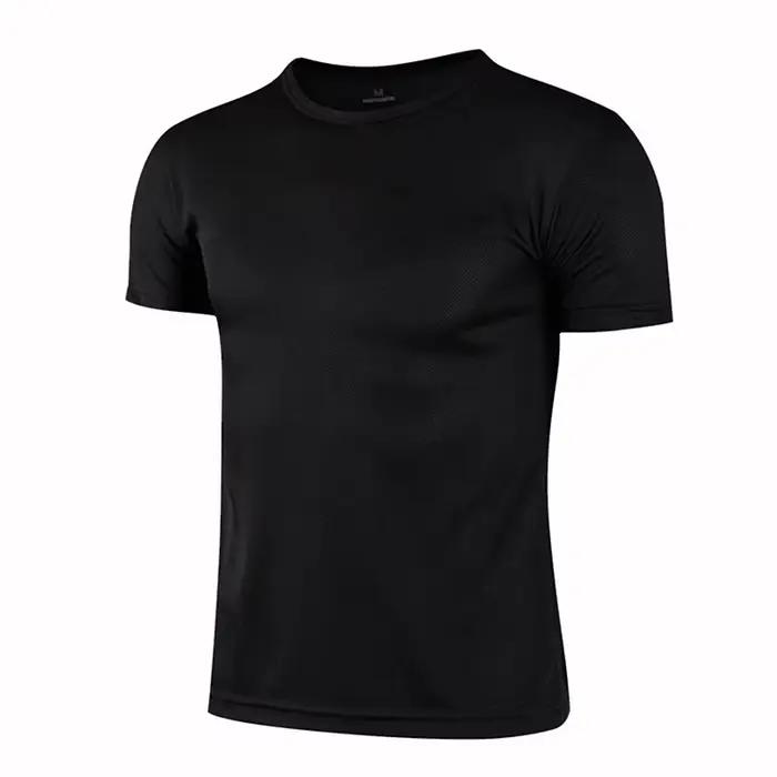 Hommes femmes séchage rapide à manches courtes Sport T-Shirt maillots de gymnastique Fitness chemise