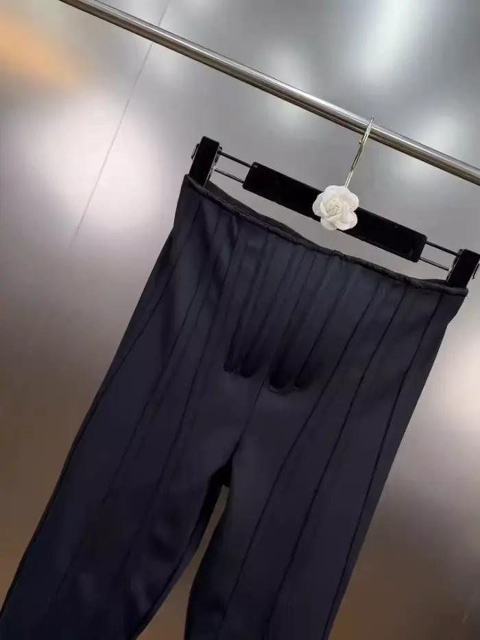 CHICEVER solide épissé plis Chic pantalon femme taille haute minceur Streetwear Design femmes pantal