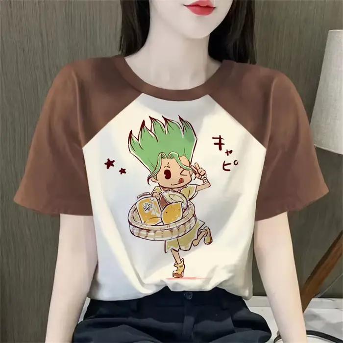 Dr Stone t-shirt adolescent gothique années 2000 confortable graphique Pop Culture 80s chemise stree