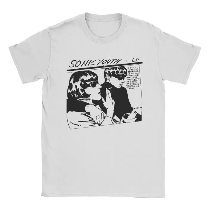 T-shirts Sonic Youth, style Harajuku, polyvalents, en coton vintage, à manches courtes, pour hommes 